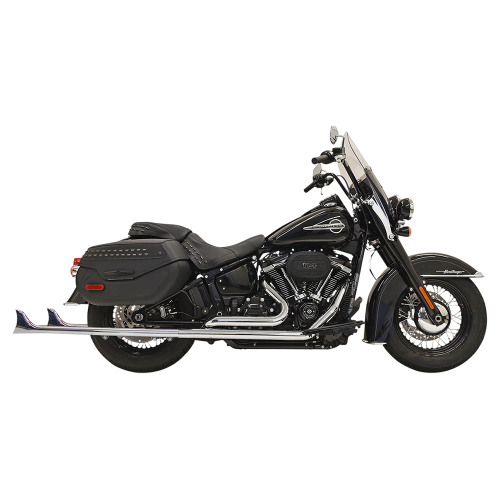 Bassani Manufacturing - Bassani Manufacturing True Duals with 39in. Fishtail Mufflers - No Baffle - Chrome - 1S76E-39