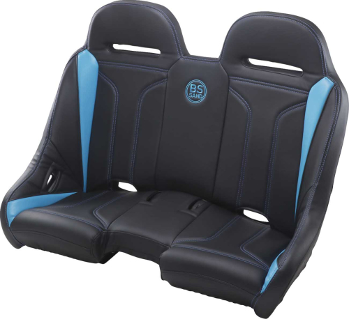 BS Sand - BS Sand Extreme Front/Rear Bench Seat - Double T - Black/Titanium Blue - EXBETBDTR