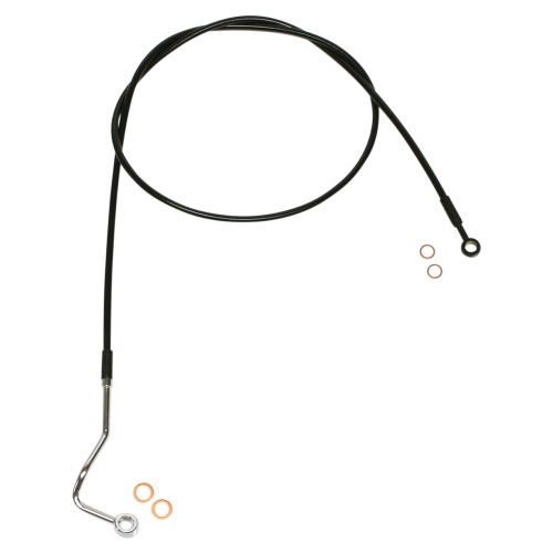 Magnum - Magnum Black Coated XR Stainless Upper Front Brakeline Kit with Black Fittings - 74in. Total Length - SBB1402-74