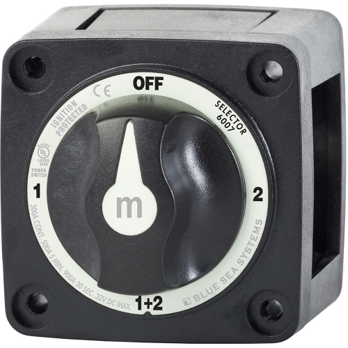 Blue Sea Systems - Blue Sea 6007200 Battery Switch Mini - 4 Position - Black