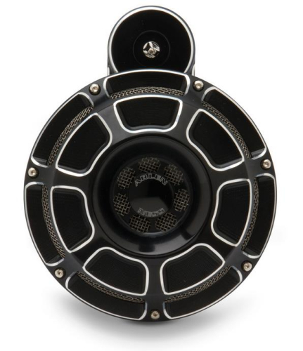 Arlen Ness - Arlen Ness Horn Cover - Beveled - Black - 70-218