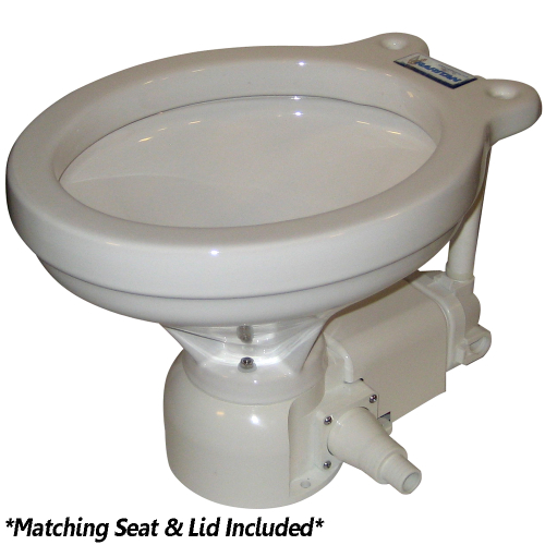 Raritan - Raritan Sea Era Electric Toilet - Household Style - Integral Pump - Straight &amp; 90&deg; Discharge - 12v