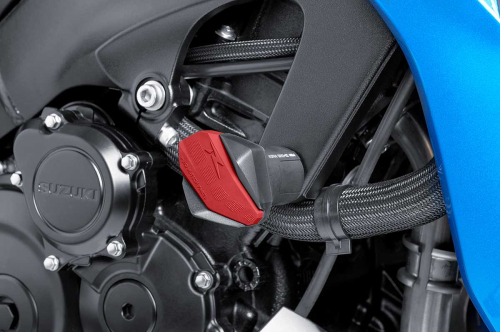 PUIG - PUIG Rubber End Protectors for R12 Crash Pads - Red - 6378R