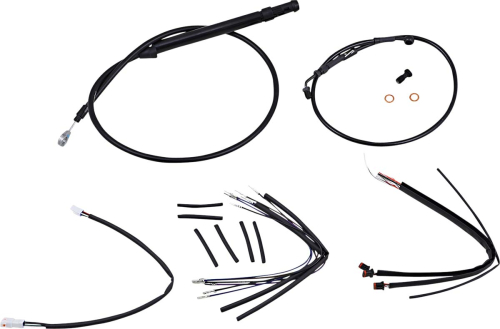 Burly Brand - Burly Brand Handlebar Cable/Line Install Kits - Black - B30-1240
