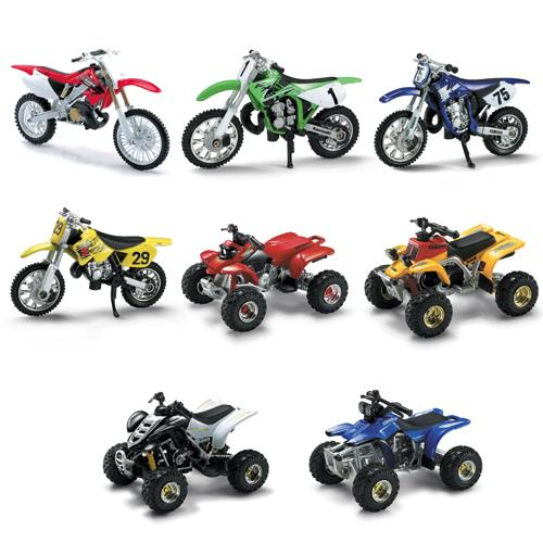 New Ray Toys - New Ray Toys 1:32 Scale ATV & Dirtbike 24 Piece Assortment w/ Display Box - 06227C