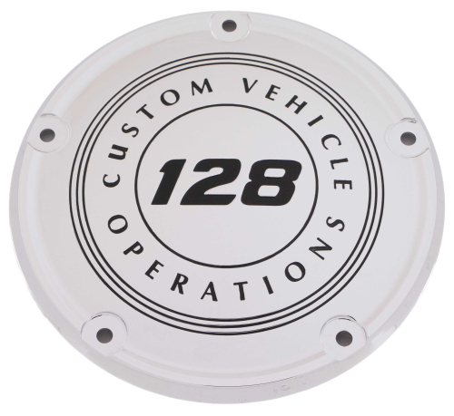Custom Engraving LTD - Custom Engraving LTD Derby Cover for 128 CVO - Chrome - M8 Softail - 128-10-67