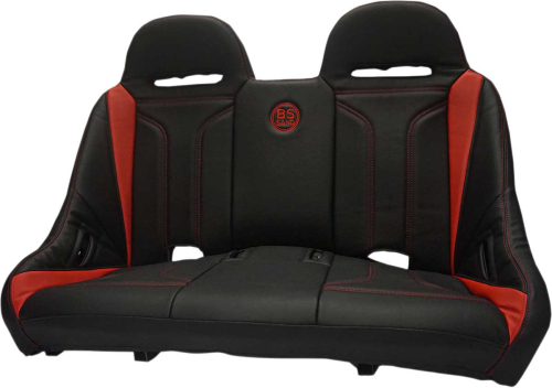 BS Sand - BS Sand Extreme Front/Rear Bench Seat - Double T - Black/Red - EXBERDDTX
