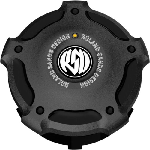 RSD - RSD Replacement Fuel Gauge Cap With LED Fuel Light - Misano - Black Ops - 0210-2031-SMB