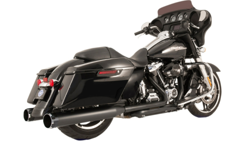 S&S Cycle - S&S Cycle El Dorado Dual Exhaust System - Black with Tracer End Caps - 550-0700C