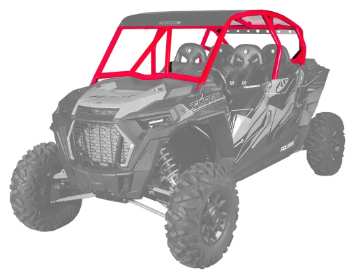 Pro Armor - Pro Armor Asylum Cage with Intrusion Bars - Red - P194C028RD