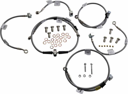 Galfer Brakes - Galfer Brakes Stainless Steel Front/Rear Hydraulic Brake Line Kit - FK003D924-7