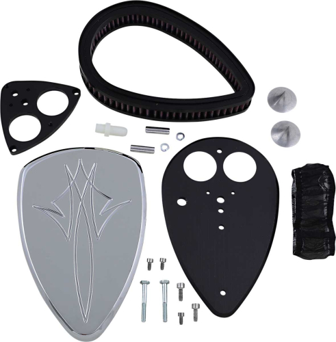 Baron Custom Accessories - Baron Custom Accessories Big Air Kit - Pinstripe Chrome - BA-2013-13
