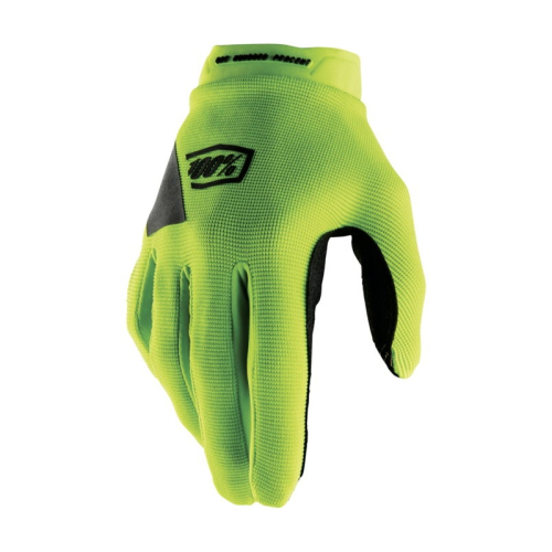 100% - 100% Ridecamp Womens Gloves - 10013-00006 - Flo Yellow/Black - Small