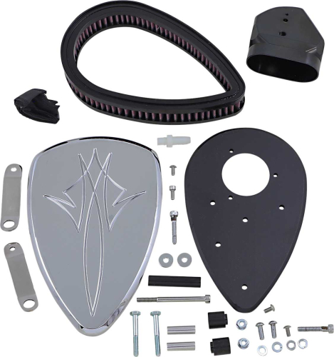 Baron Custom Accessories - Baron Custom Accessories Big Air Kit - Pinstripe Chrome - BA-2080-13