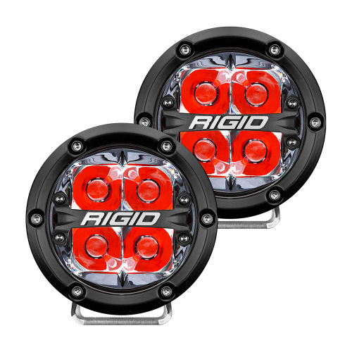 RIGID Industries - RIGID Industries 360-Series 4" LED Off-Road Spot Beam w/Red Backlight - Black Housing