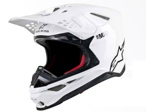 Alpinestars - Alpinestars Supertech M10 Solid Helmet - 8300319-2180-2X - White Glossy - 2XL