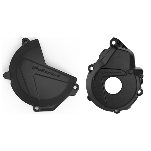 Polisport - Polisport Clutch/Ignition Cover Kit - Black - 90996