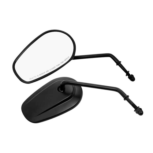 Bikers Choice - Bikers Choice Tapered Long Stem Mirror - Black - 482007
