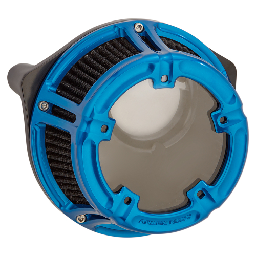 Arlen Ness - Arlen Ness Method Clear Sucker Air Cleaner Kit - Blue Anodized - 18-180