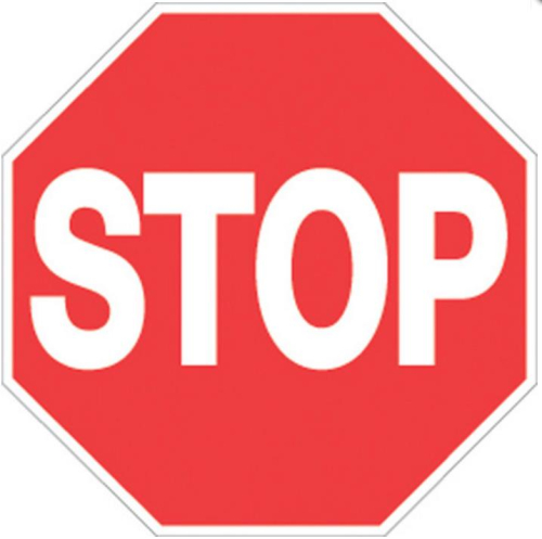 Voss - Voss 12x12in. Reflective Trail Sign - Stop (Red) - 421 ST RR