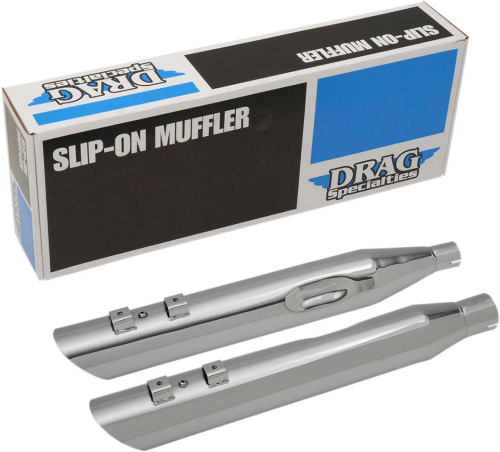 Drag Specialties - Drag Specialties Slashdown Slip-On Muffler - 3in. - Chrome - 1801-1185