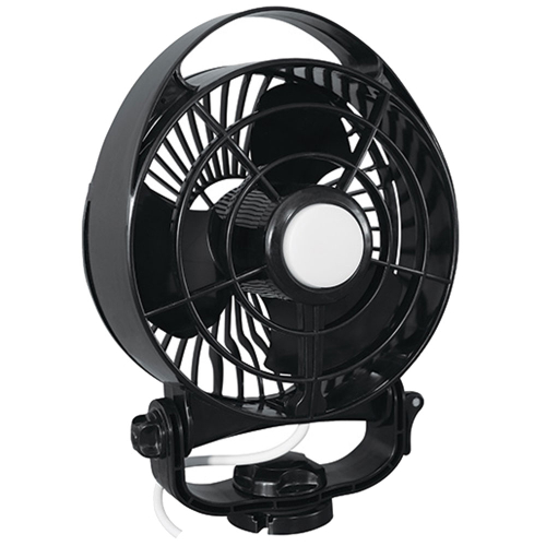 SEEKR by Caframo - SEEKR by Caframo Maestro 12V 3-Speed 6" Marine Fan w/LED Light - Black