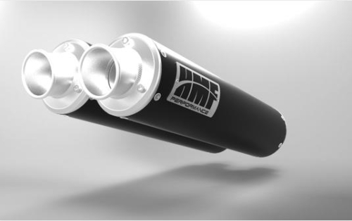 HMF Engineering - HMF Engineering Performance Series Dual Slip-On - Center Mount - Black - Turn Down Brushed - 014385636171