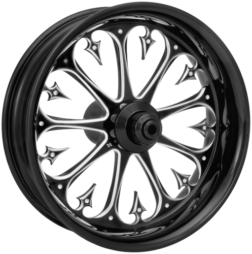 Xtreme Machine - Xtreme Machine Stiletto Dual Disc Front Wheel - 18x3.5 - Black Cut - 1228-7806R-XSL-BM