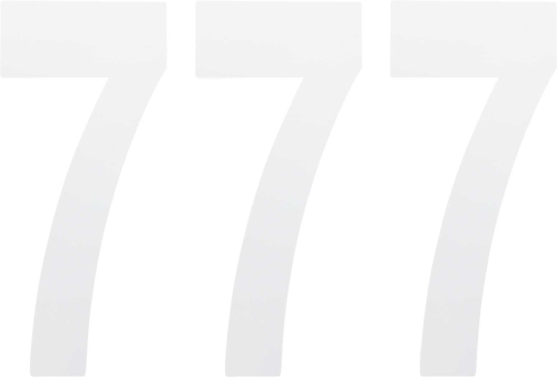 Factory Effex - Factory Effex Standard Numbers 8in. - White - No. 7 - 02-4487