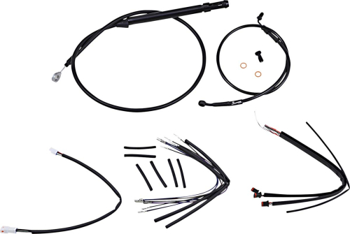 Burly Brand - Burly Brand Handlebar Cable/Line Install Kits - Black - B30-1241