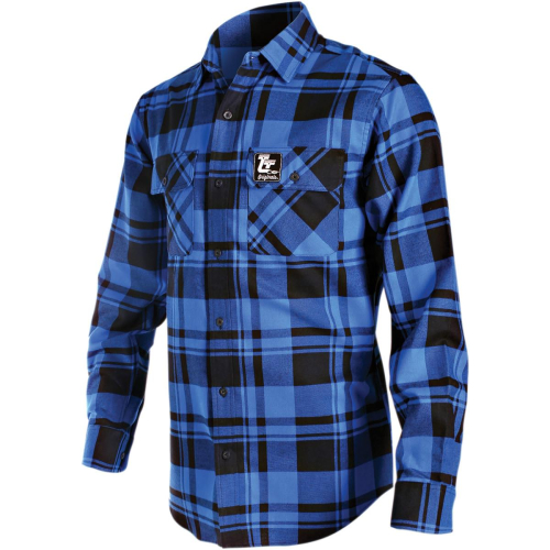 Throttle Threads - Throttle Threads Throttle Threads Flannel Shirt - TT635S68BLSR - Blue/Black - Small