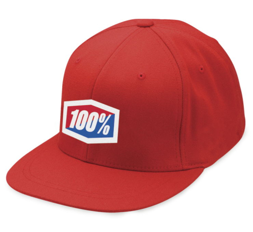 100% - 100% Official Hat - 20043-00004 - Red - Sm-Md