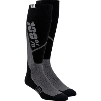 100% - 100% Hi Side Performance Moto Socks - 20053-00002 - Black - LG-XL