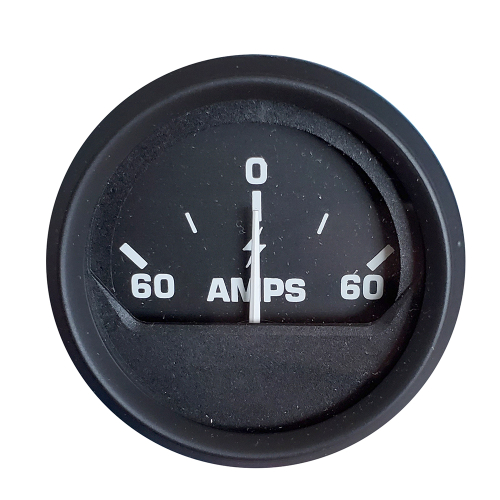 Faria Beede Instruments - Faria Euro Black 2" Ammeter Gauge (60-0-60 AMP)