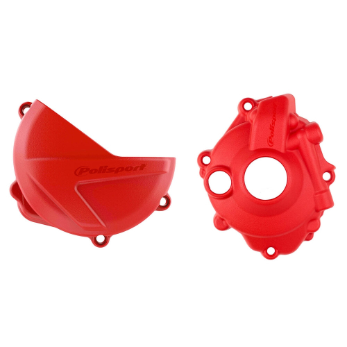 Polisport - Polisport Clutch/Ignition Cover Kit - Red - 90958