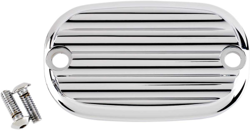 Joker Machine - Joker Machine Rear Brake Master Cylinder Cover - Finned - Chrome - 08-01FN
