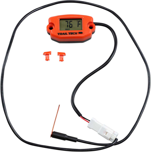 Trail Tech - Trail Tech Surface Mount Universal Temperature Meter w/ Fin Sensor - 8mm - Black - 742-EF8