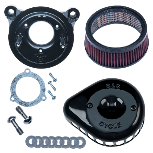 S&S Cycle - S&S Cycle Mini Teardrop Stealth Air Cleaner Kit - Gloss Black - 170-0438