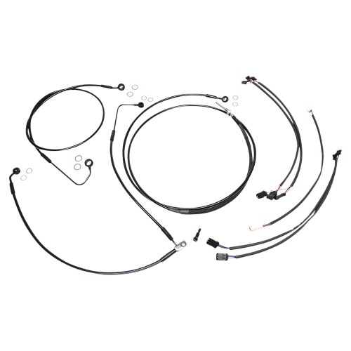 Magnum - Magnum Black XR Handlebar Installation Kit with Black Fittings for 12-14in. Ape - 486821