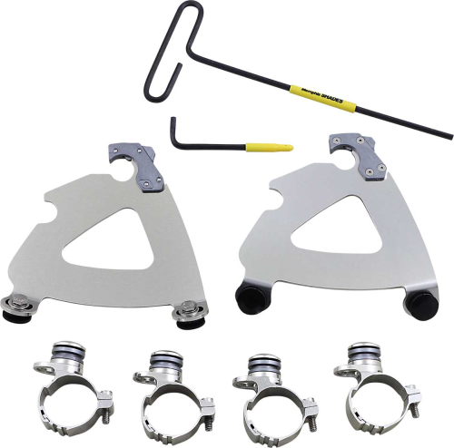 Memphis Shades - Memphis Shades Trigger Lock Mount Kit for Road Warrior Fairing - Polished - MEK2064