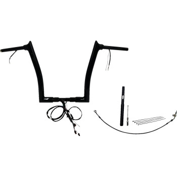 Fat Baggers, Inc. - Fat Baggers, Inc. 1-1/2in. Plug and Play EZ Install Pointed Top Handlebar Kit - Black - 812914-B