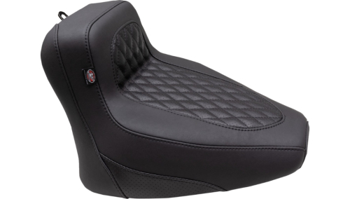 Mustang - Mustang Squareback Solo Seat - Diamond Stitch - Black - 88201