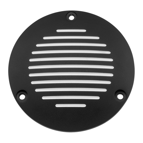 Bikers Choice - Bikers Choice Domed Derby Cover - Grooved Black - 302821