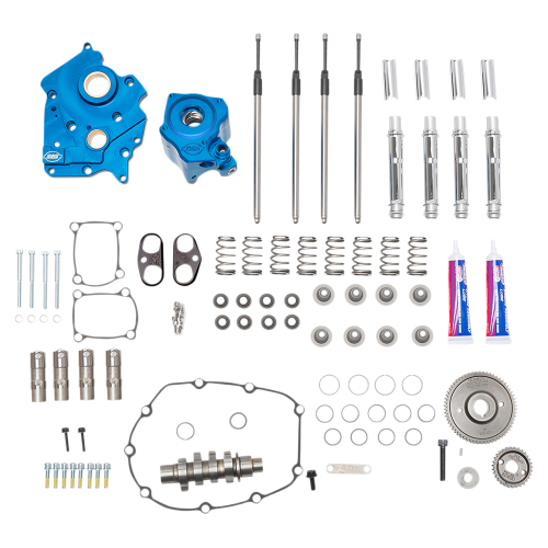 S&S Cycle - S&S Cycle Gear Drive Camchest Kit for M-Eight - Chrome Pushrod Tubes with 550 Cam - 310-1081A