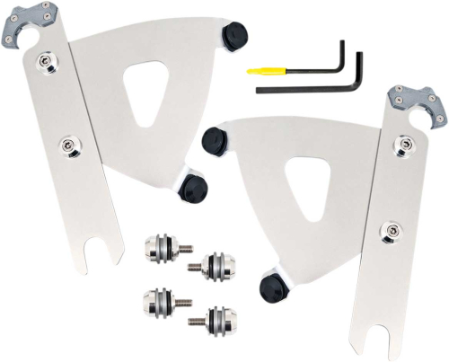 Memphis Shades - Memphis Shades Trigger Lock Mount Kit for Road Warrior Fairing - Polished - MEK2053