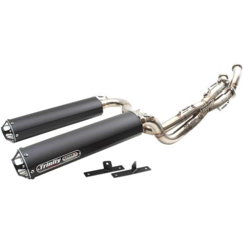 Trinity Racing - Trinity Racing Stage 5 Dual Exhaust System - Black Muffler - TR-4145D-BK