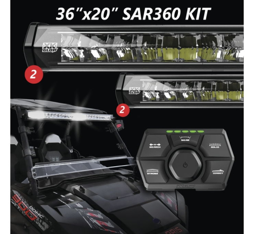 XK Glow - XK Glow 360 S.A.R. Light Bar System - 4(2 ea.)pck - 36in./20in. - XK-SAR360-2211