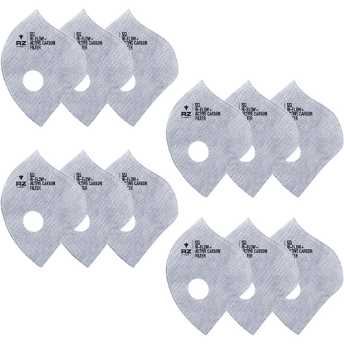 RZ Mask - RZ Mask F3 Carbon and High Flow Replacement Face Mask Filters - Lg - 12Pk - FL-8175:25660
