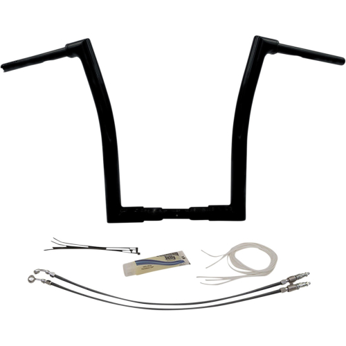 Fat Baggers, Inc. - Fat Baggers, Inc. 1-1/2in. EZ Install Flat Top Handlebar Kit - Gloss Black - 609316-B