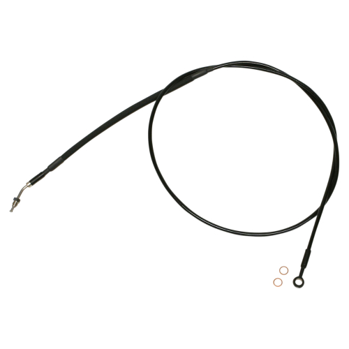 Magnum - Magnum XR Stainless Hydraulic Clutch Line - Stock Length - Black/Black Fittings - SBB0104-72